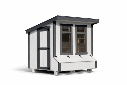 7x8 Modern Lean-To Chicken Coop, Amish built by The Hen House, available at The Nestled Coop.