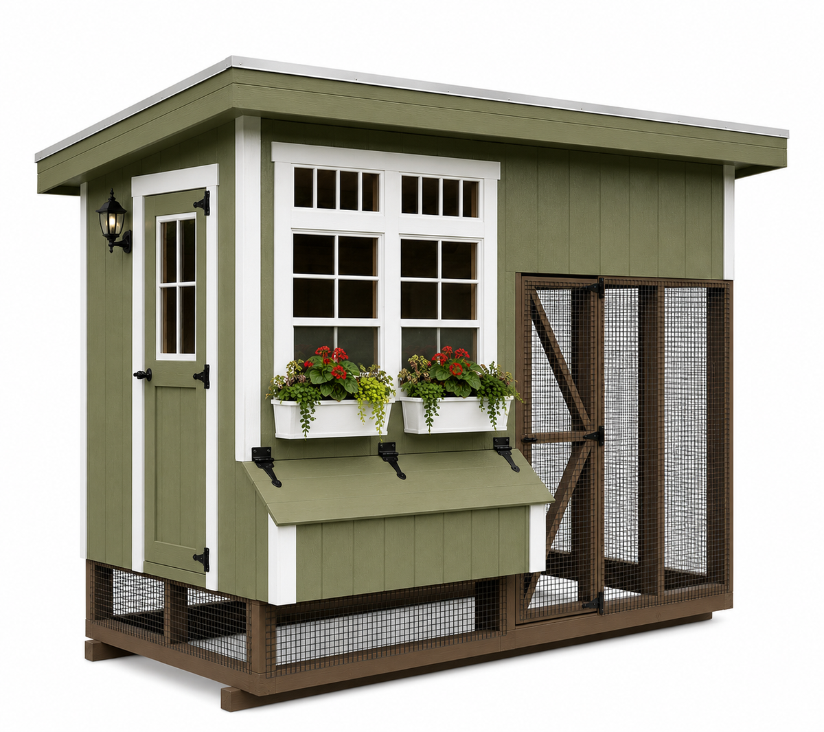 7x12 Custom-Designed Lean to Chicken Coop (up to 14 chickens)