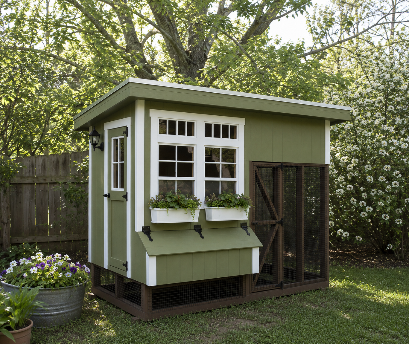 7x12 Custom-Designed Lean to Chicken Coop (up to 14 chickens)