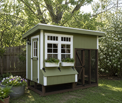 7x12 Custom-Designed Lean to Chicken Coop (up to 14 chickens)