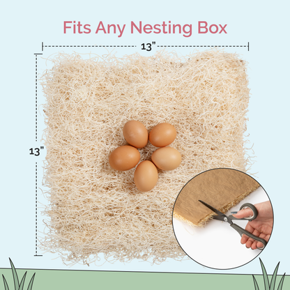 Mile Four Aspen Nesting Pads for Chicken Nest Boxes