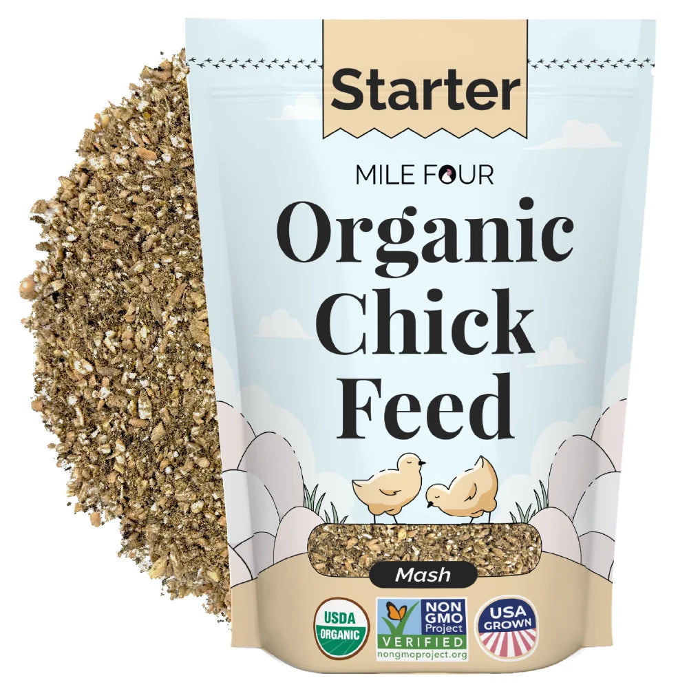 Mile Four Organic Starter Chicken Feed for Baby Chicks (0–8 Weeks)