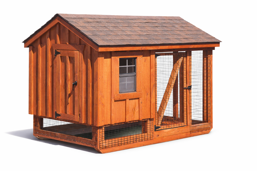 Hen House Collection Amish-Built 5x7 A Frame Combo Coop (Up to 5 Chickens)