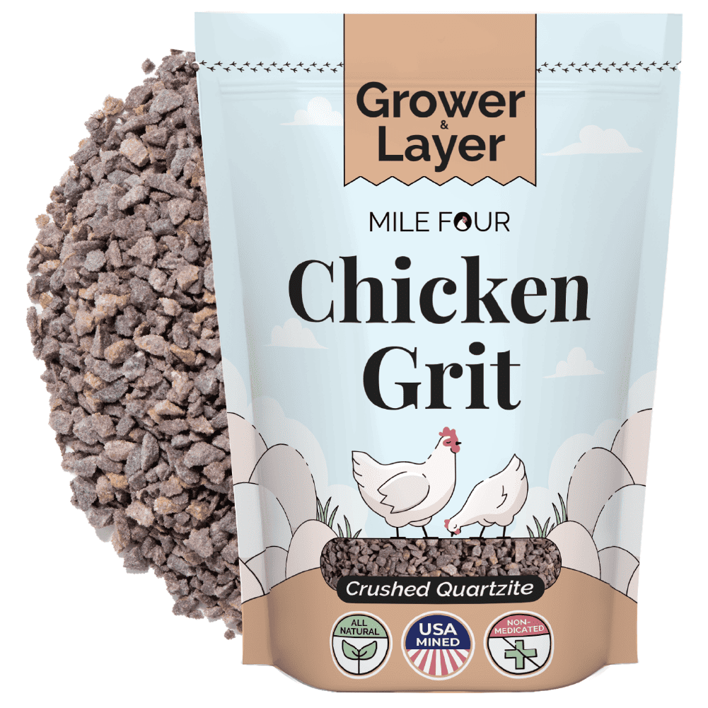 Mile Four chicken grit made from crushed quartzite for grower and laying hens
