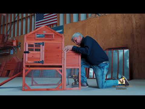 Leghorn Cottage chicken coop assembly instructional video thumbnail showing step-by-step build walkthrough by The Chicken Coop Company