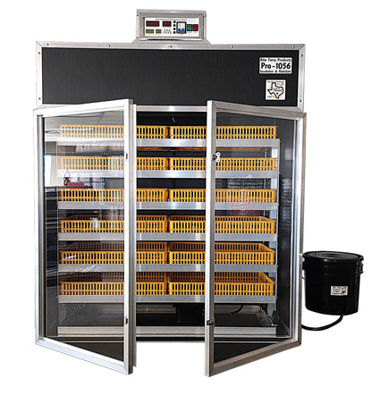 Rite Farm PRO1056 large capacity chicken egg cabinet incubator with 12 trays and 1056 egg capacity made in USA